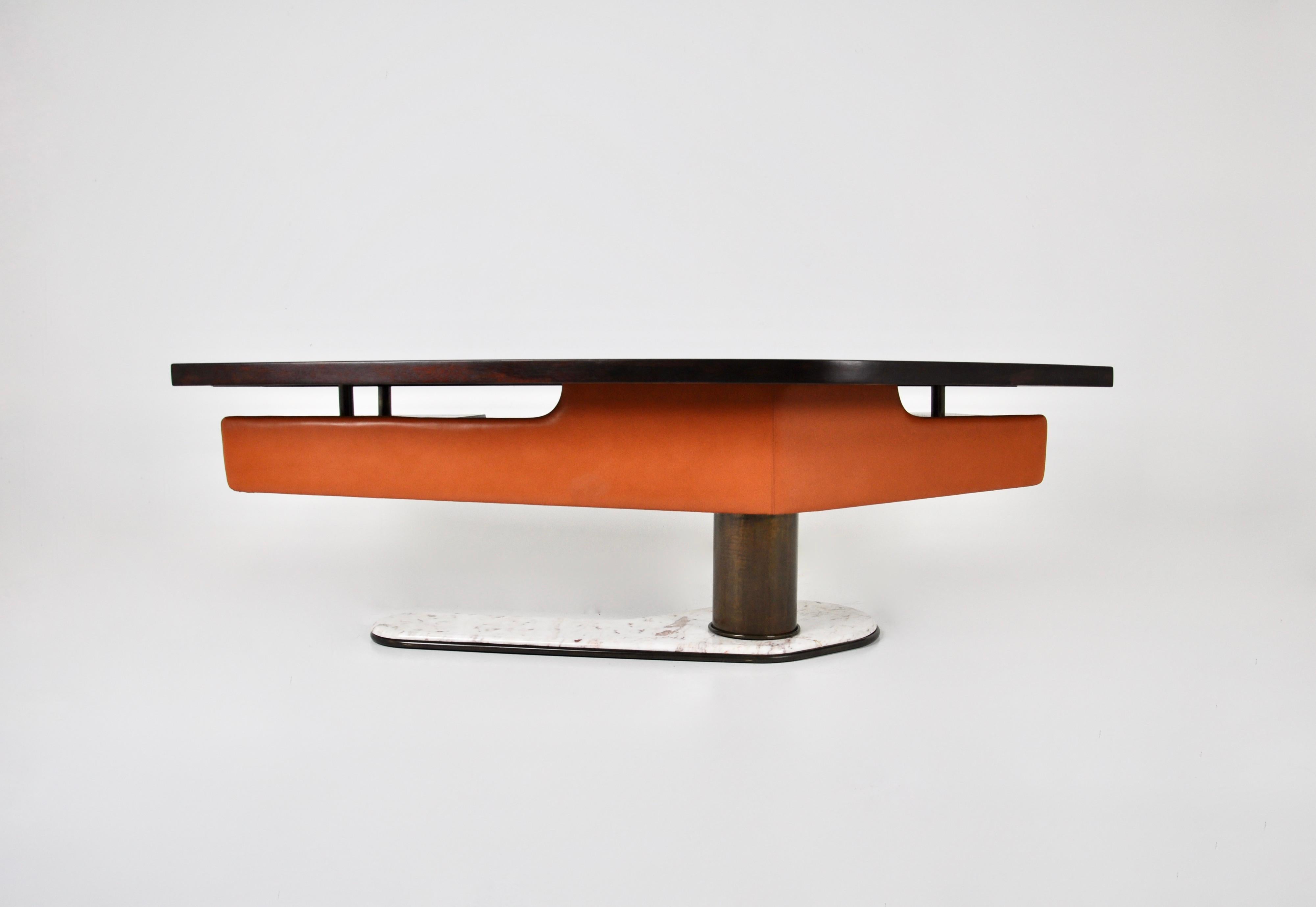 Brass Boomerang desk by Renzo Schirolli, 1960s