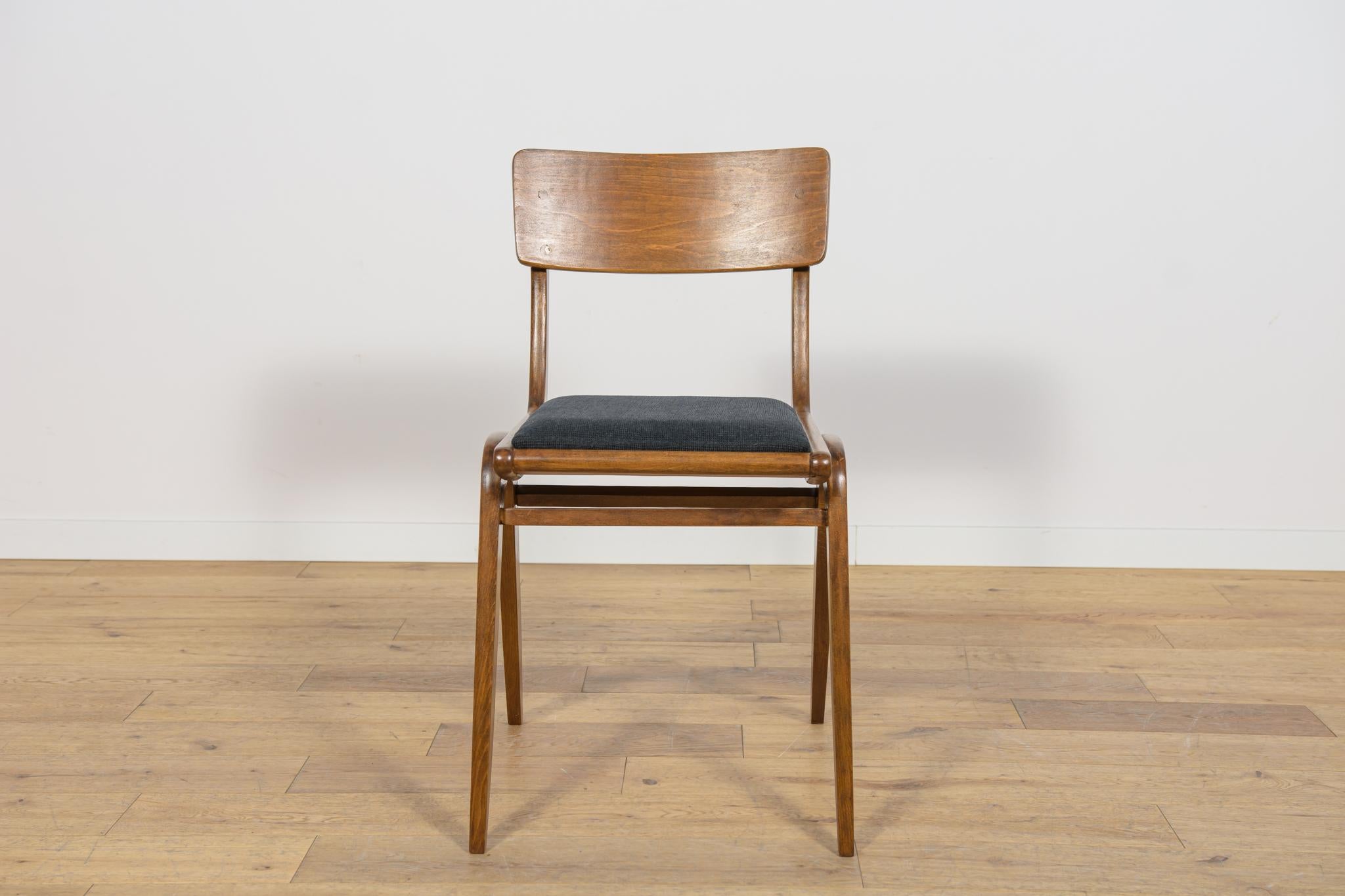 Milieu du XXe siècle Chaises de salle à manger Boomerang de Gościcńskie Furniture Fabryki, 1960, ensemble de 6 en vente