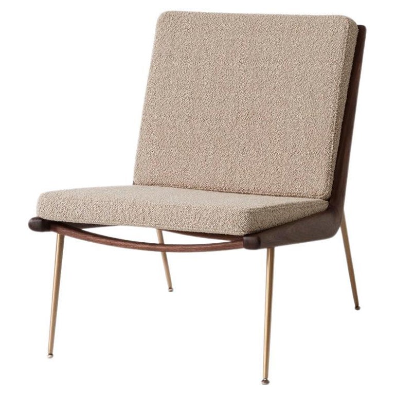 Boomerang HM1 Lounge Chair, Oiled Walnut Brass Karakorum 003