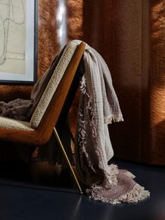 Boomerang HM1 Lounge Chair, Oiled Walnut / Brass / Loop Cream 33 for &Tradition