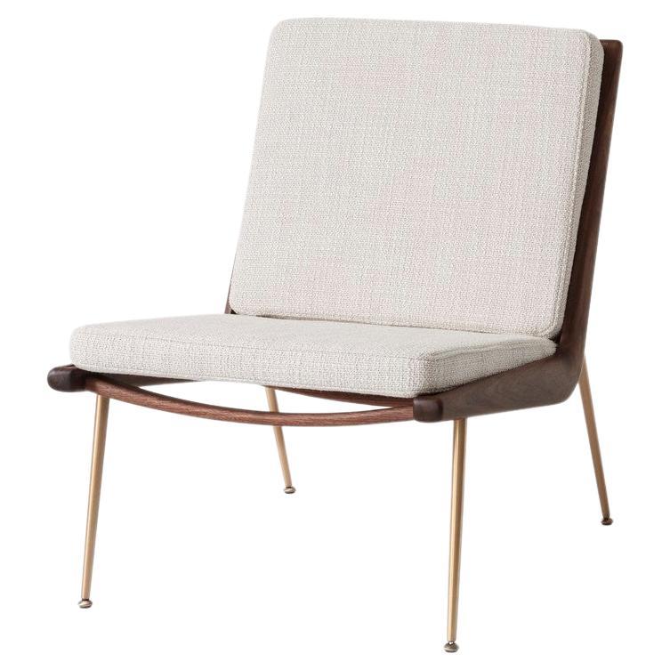 Boomerang HM1 Lounge Chair, Oiled Walnut / Brass / Loop Cream 33 for &Tradition