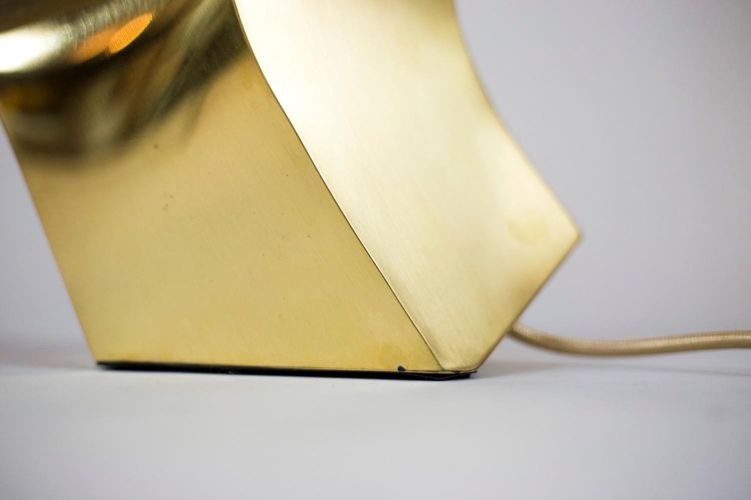 Boomerang Lamp in Gilt Brass, 1970s 4