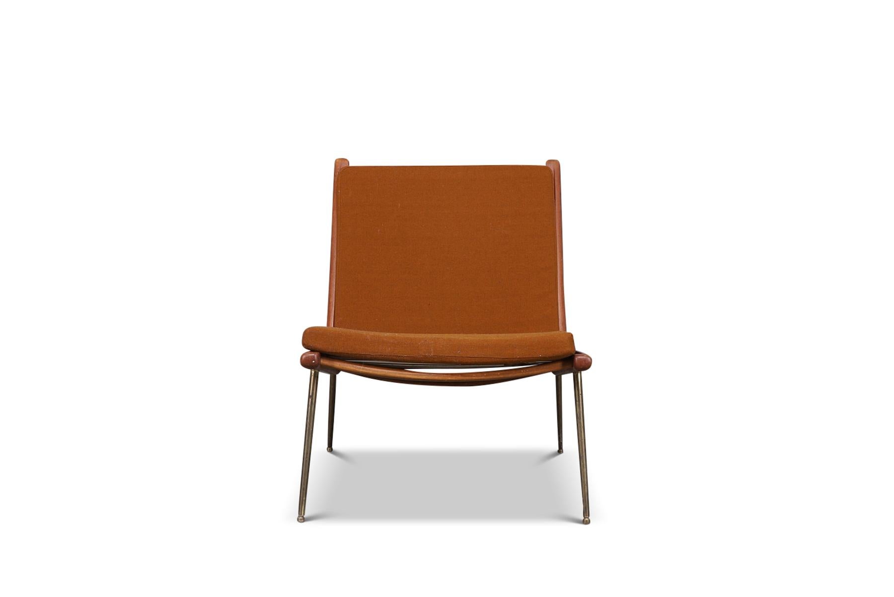 Mid-Century Modern Boomerang Lounge Chair in Teak by Peter Hvidt