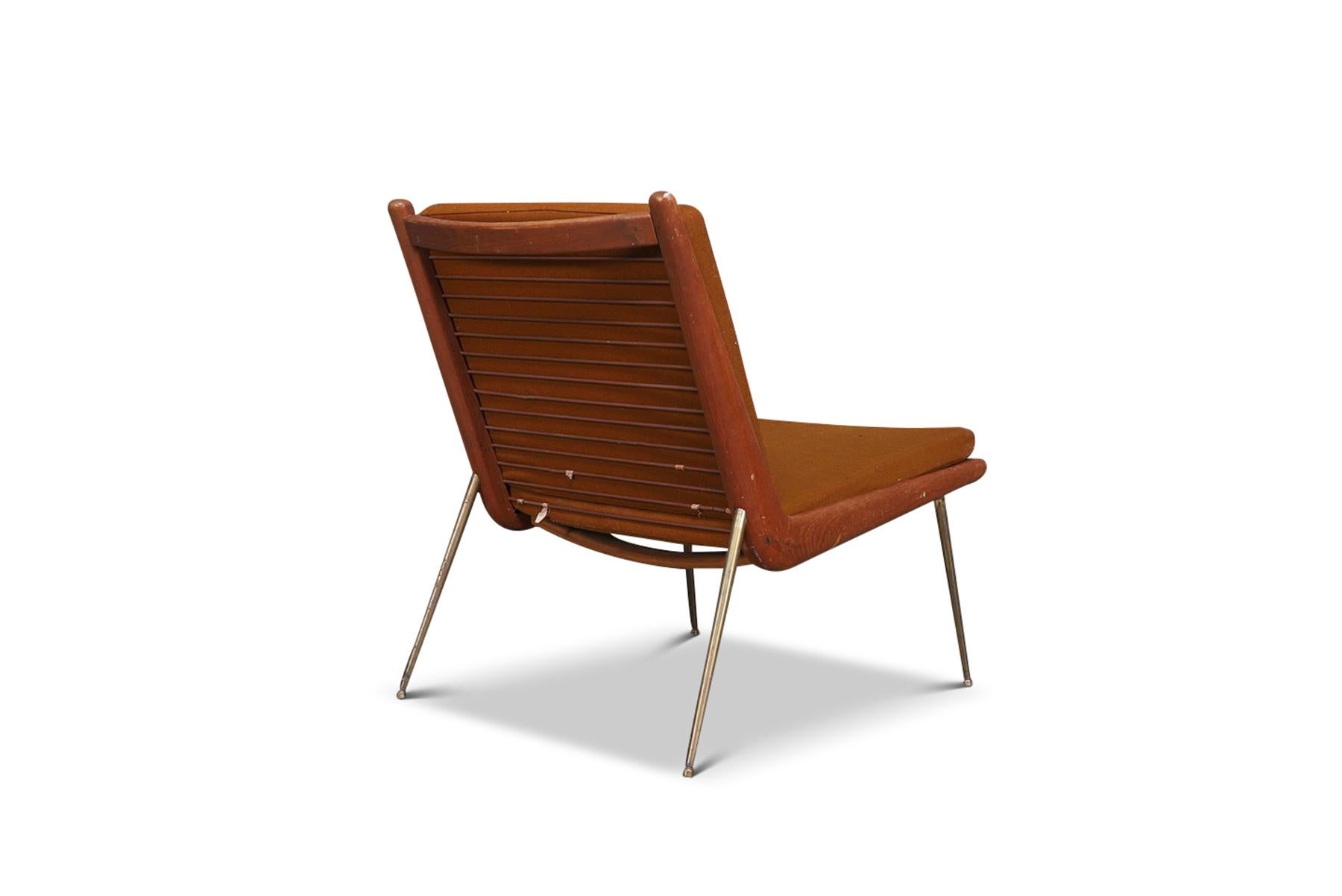 Danish Boomerang Lounge Chair in Teak by Peter Hvidt