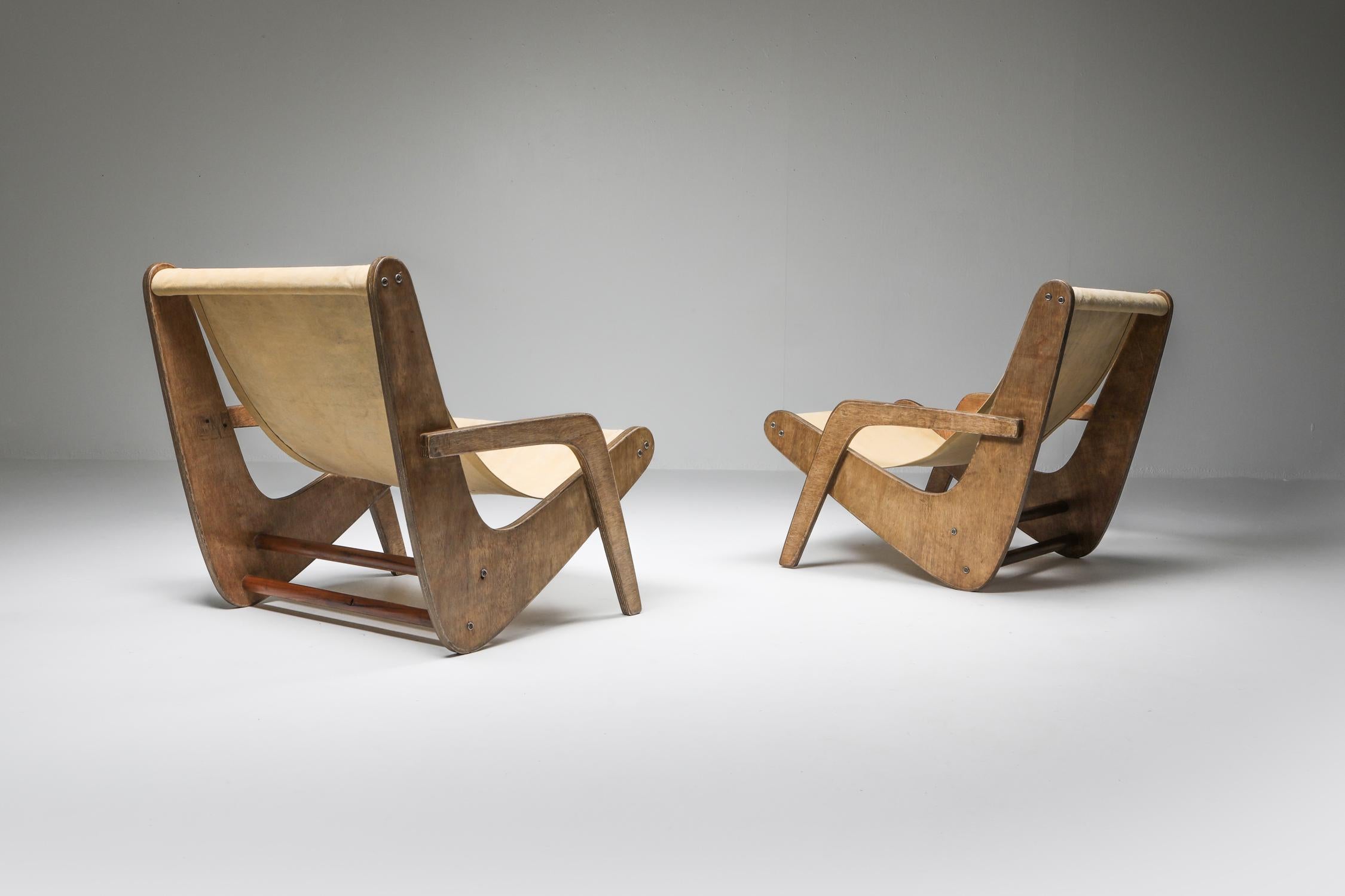 Brazilian Boomerang Lounge Chairs by Zanine Caldas