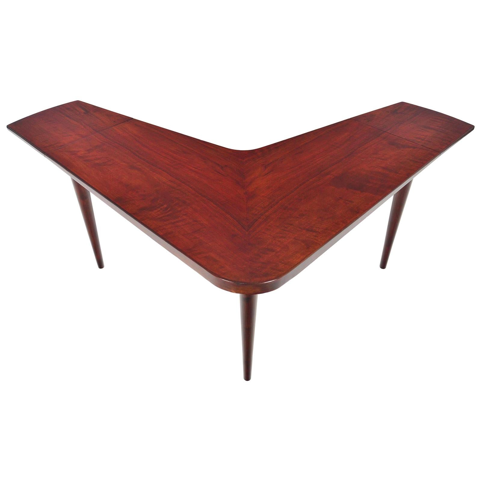 Boomerang Mahogany Drop-Leaf Coffee table by Edvard Valentinsen