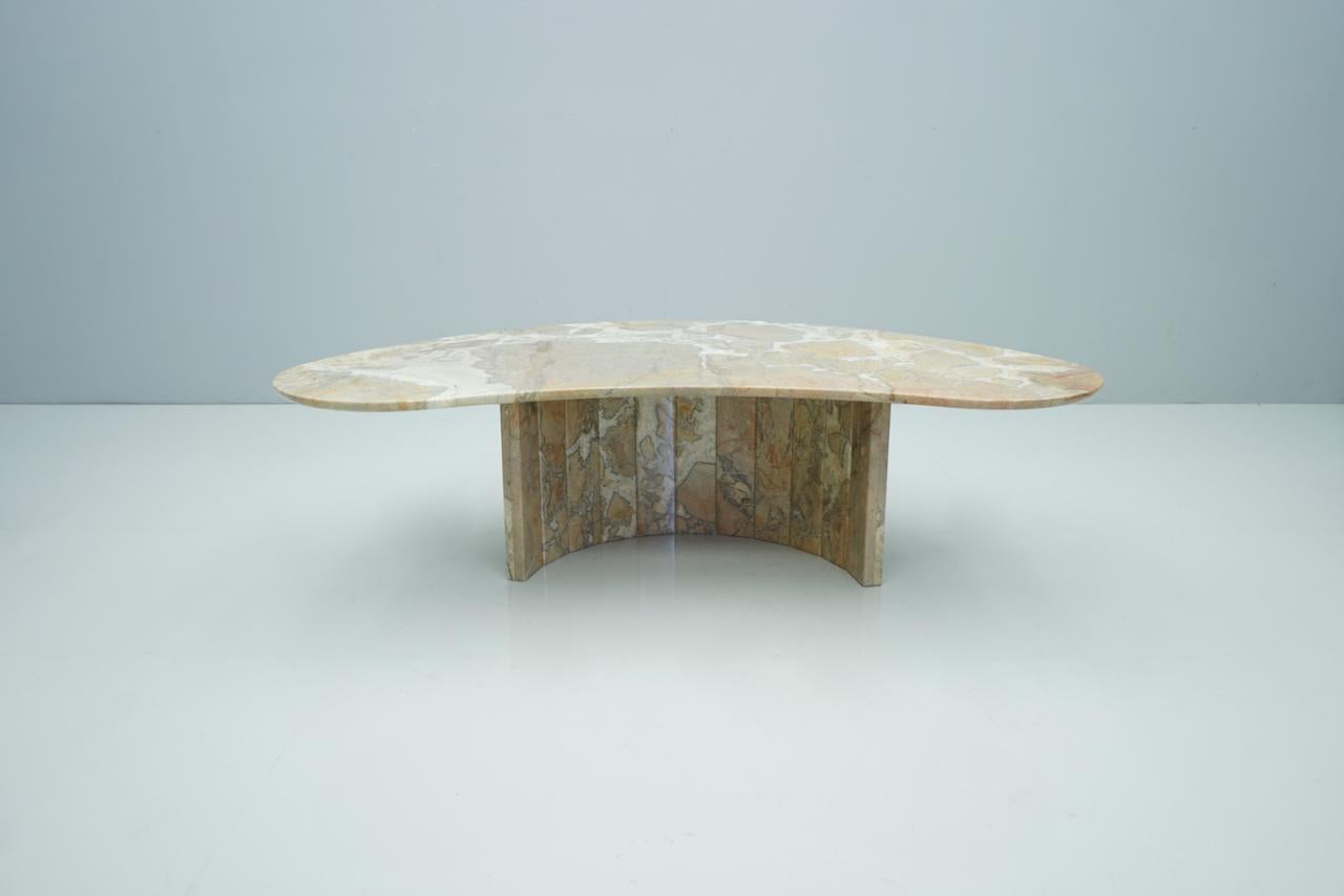 European Boomerang Marble Coffee Table Stone, 1950s