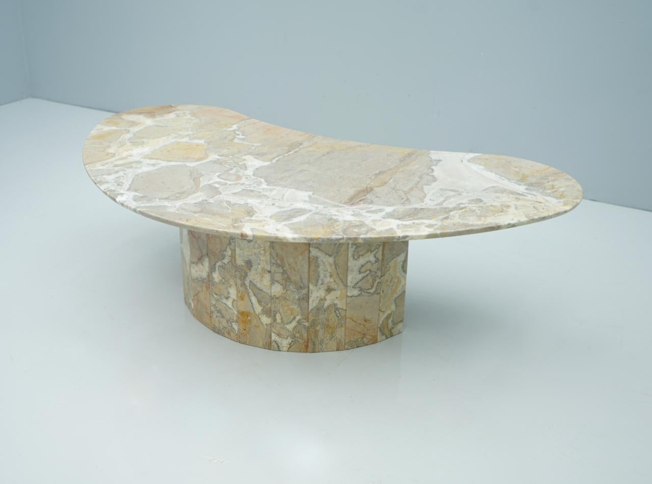 Boomerang Marble Coffee Table Stone, 1950s 1