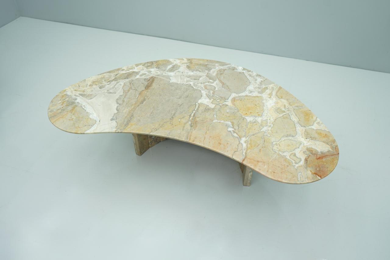 Boomerang Marble Coffee Table Stone, 1950s 2