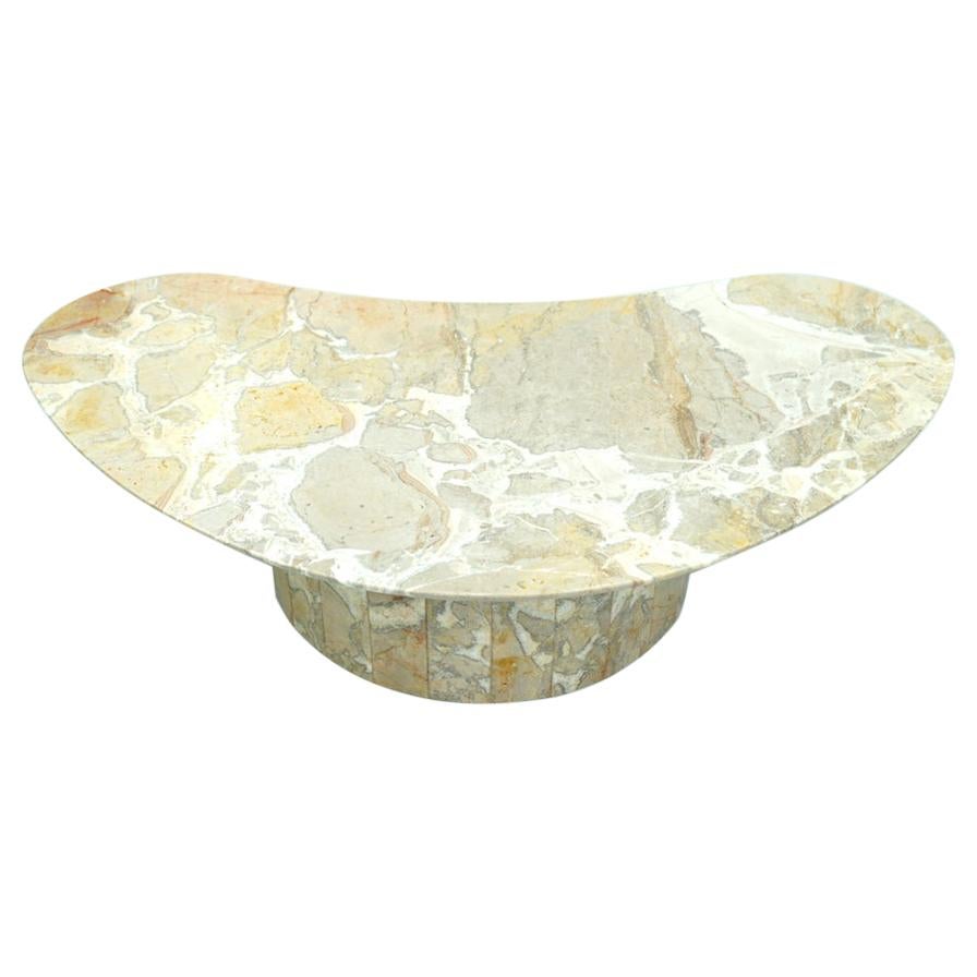 Boomerang Marble Coffee Table Stone, 1950s