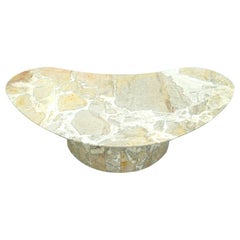 Boomerang Marble Coffee Table Stone, 1950s