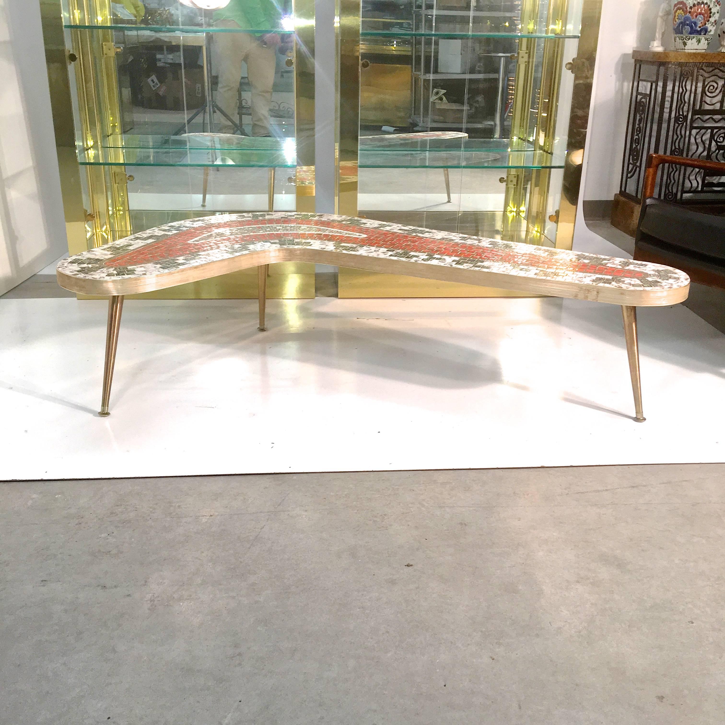 Boomerang Mosaic Tile Cocktail Table 2