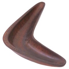 Boomerang-Shaped Brown Bowl, Gunnar Nylund, Rörstrand, 1950-1960s