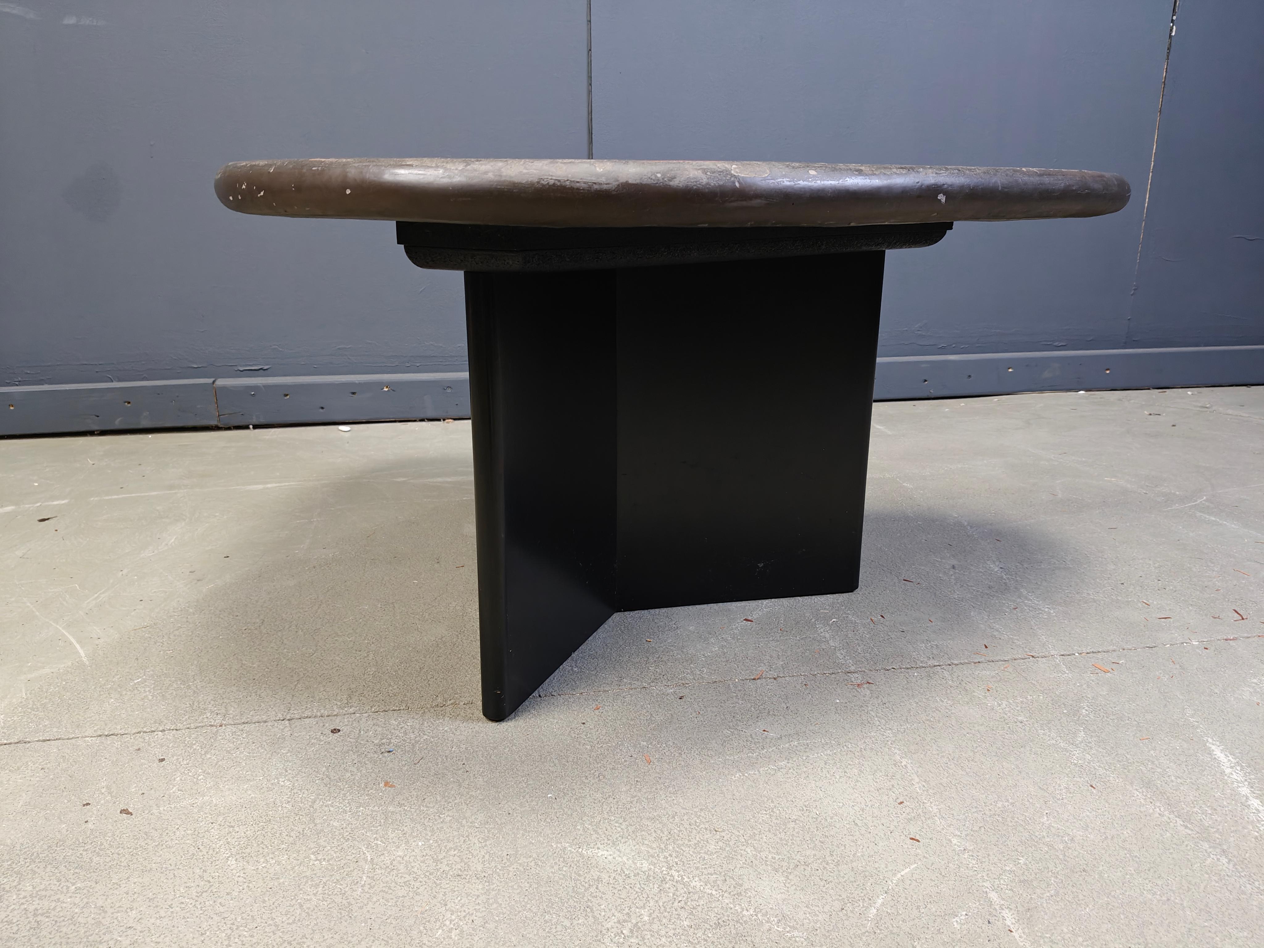 Late 20th Century Boomerang shaped coffee table by C. Kneip, 1990s