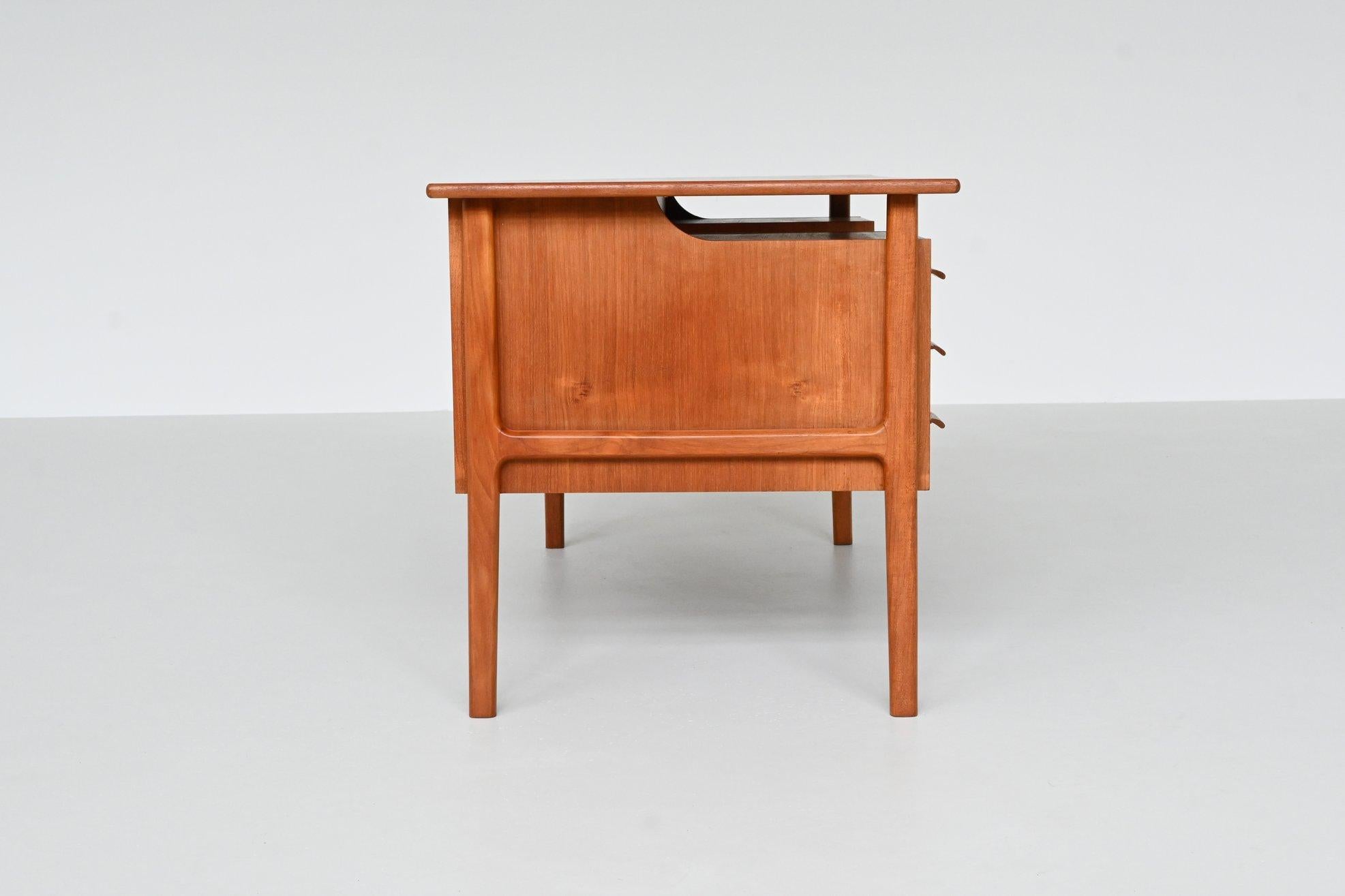 Boomerang shaped writing desk in teak IMHA Mobelfabrik Denmark 1960 8