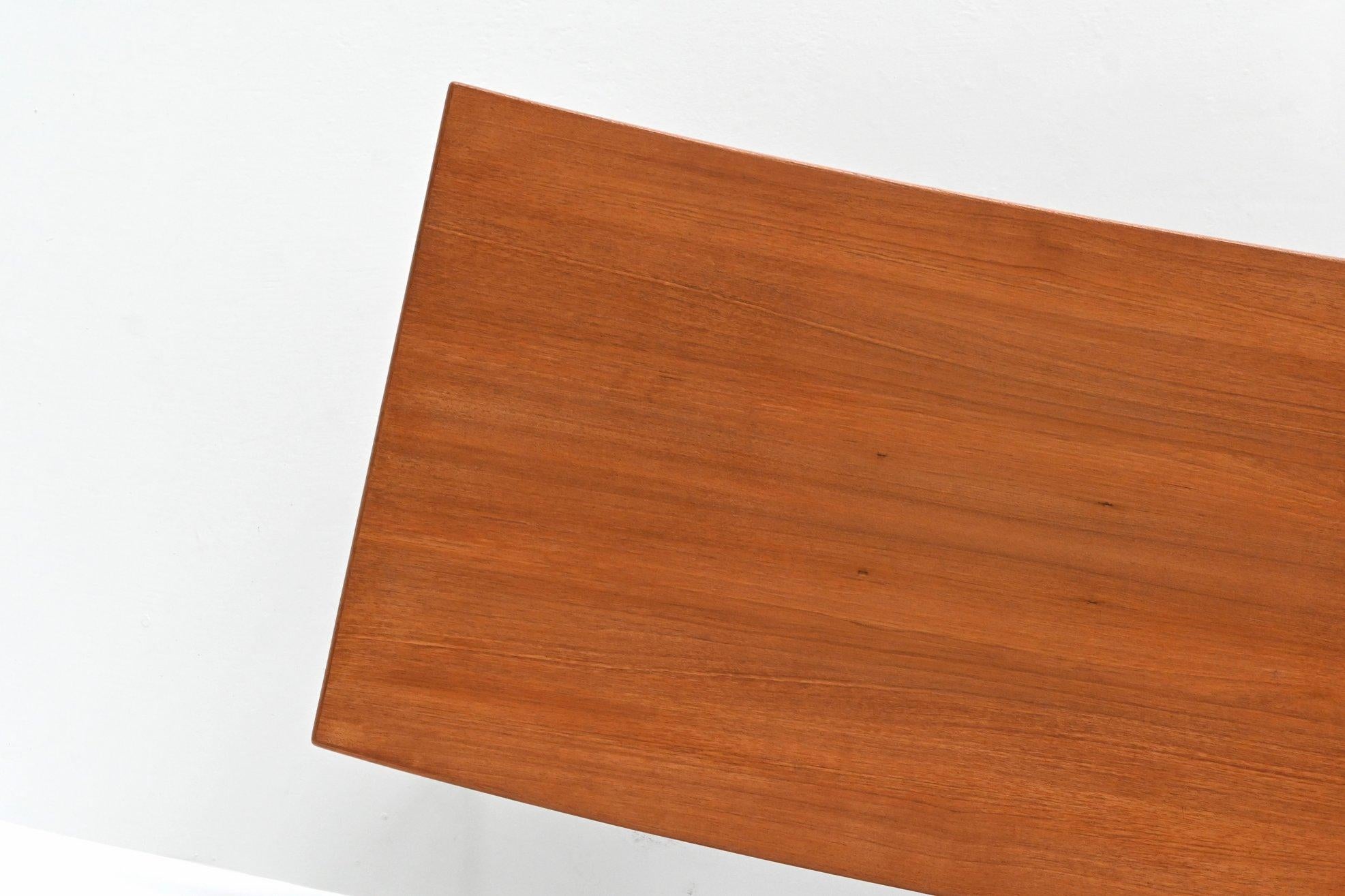 Boomerang shaped writing desk in teak IMHA Mobelfabrik Denmark 1960 12