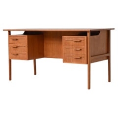 Boomerang shaped writing desk in teak IMHA Mobelfabrik Denmark 1960