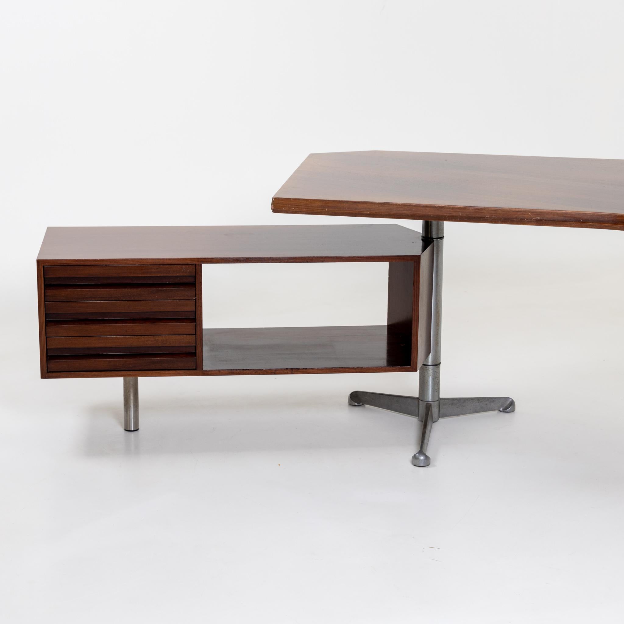 Boomerang T96 Desk by Osvaldo Borsani for Tecno, Italy 1950s 5