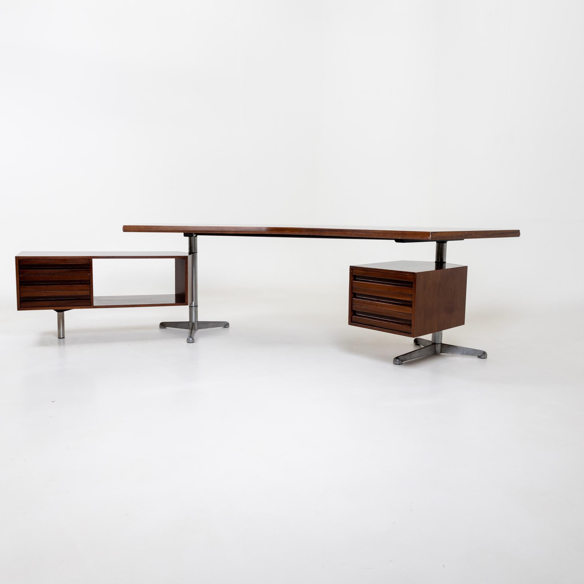 Mid-Century Modern Boomerang T96 Desk by Osvaldo Borsani for Tecno, Italy 1950s