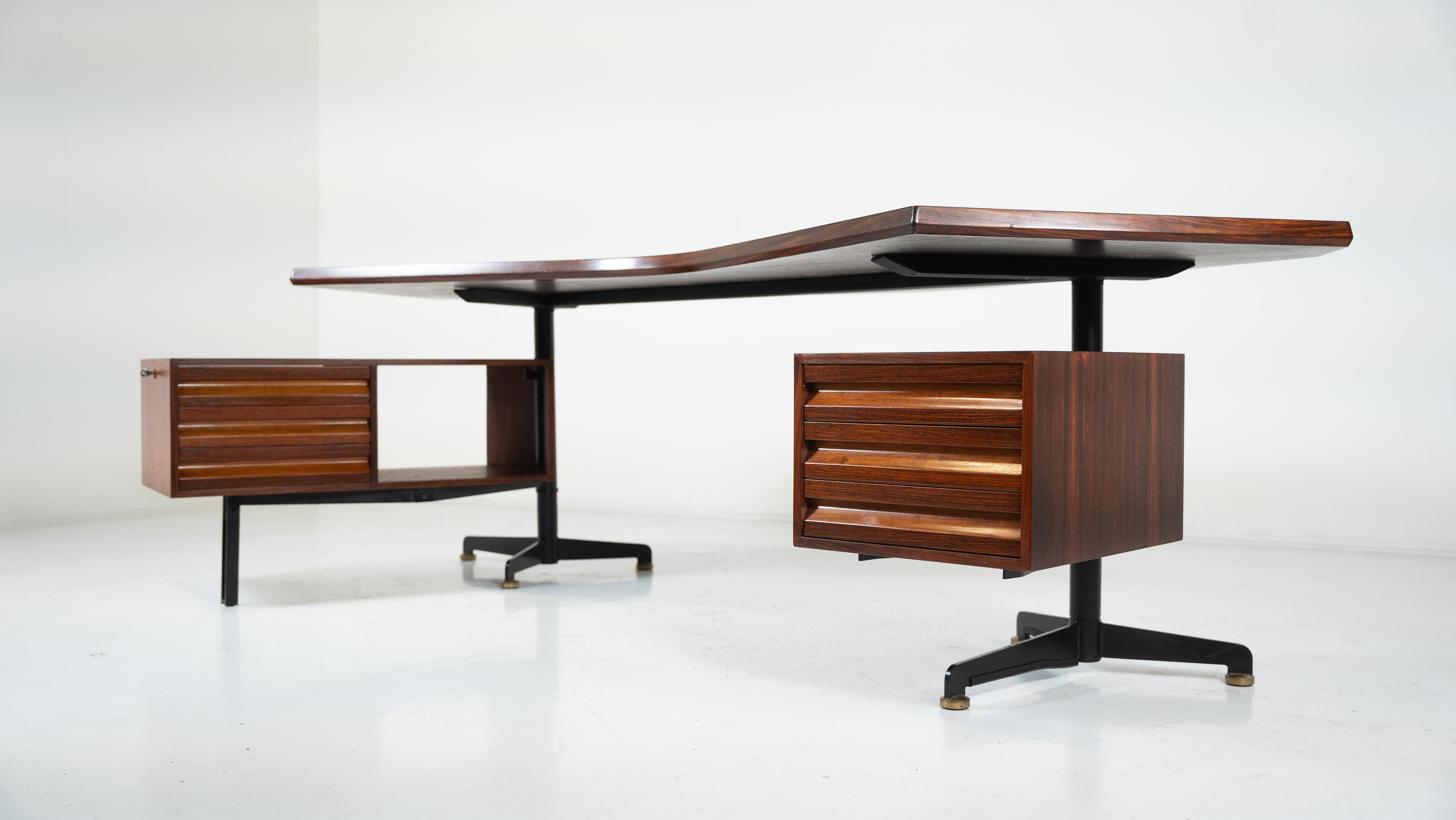 Boomerang T96 Desk by Osvaldo Borsani for Tecno, Italy, 1960s 5