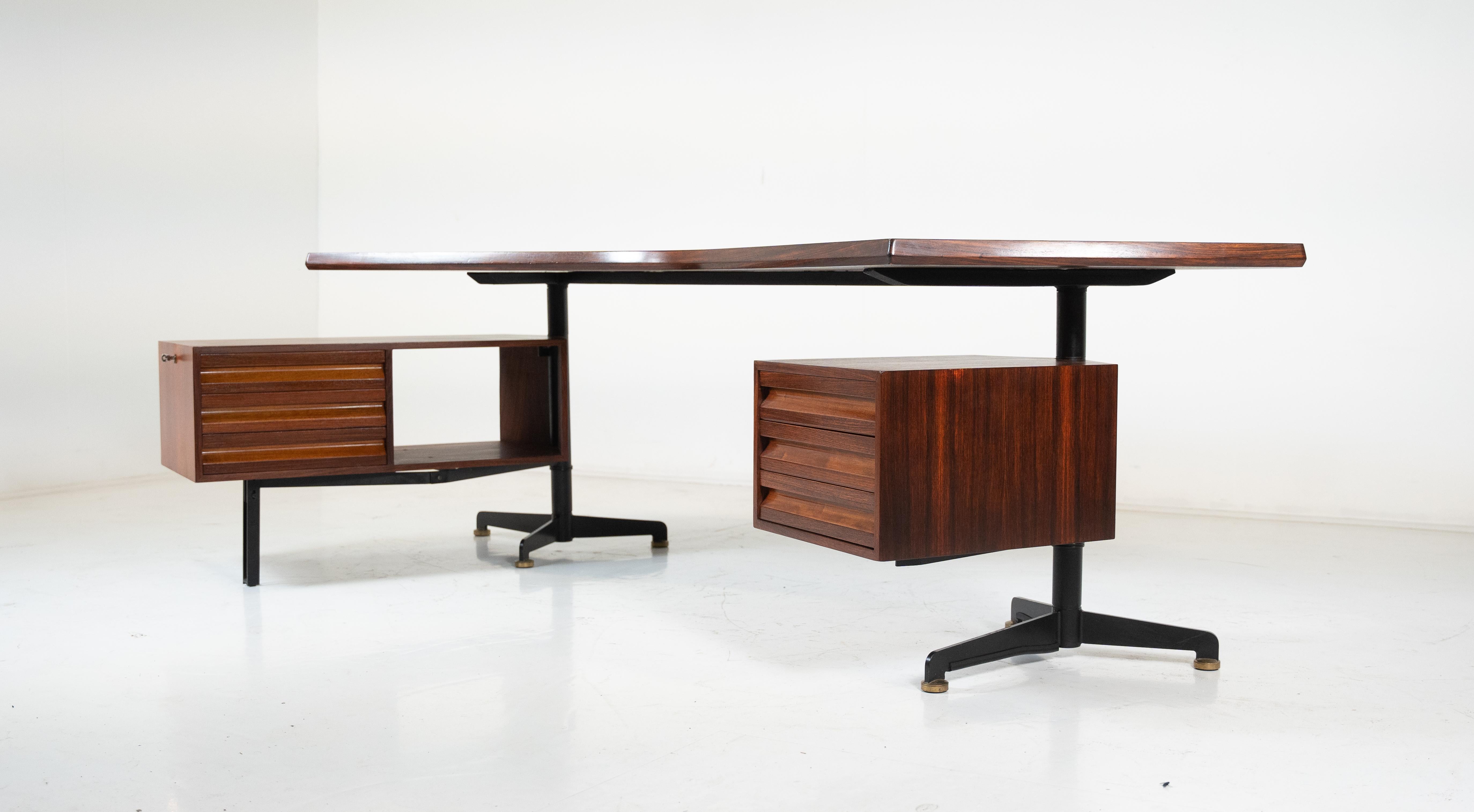 Boomerang T96 Desk by Osvaldo Borsani for Tecno, Italy, 1960s 6