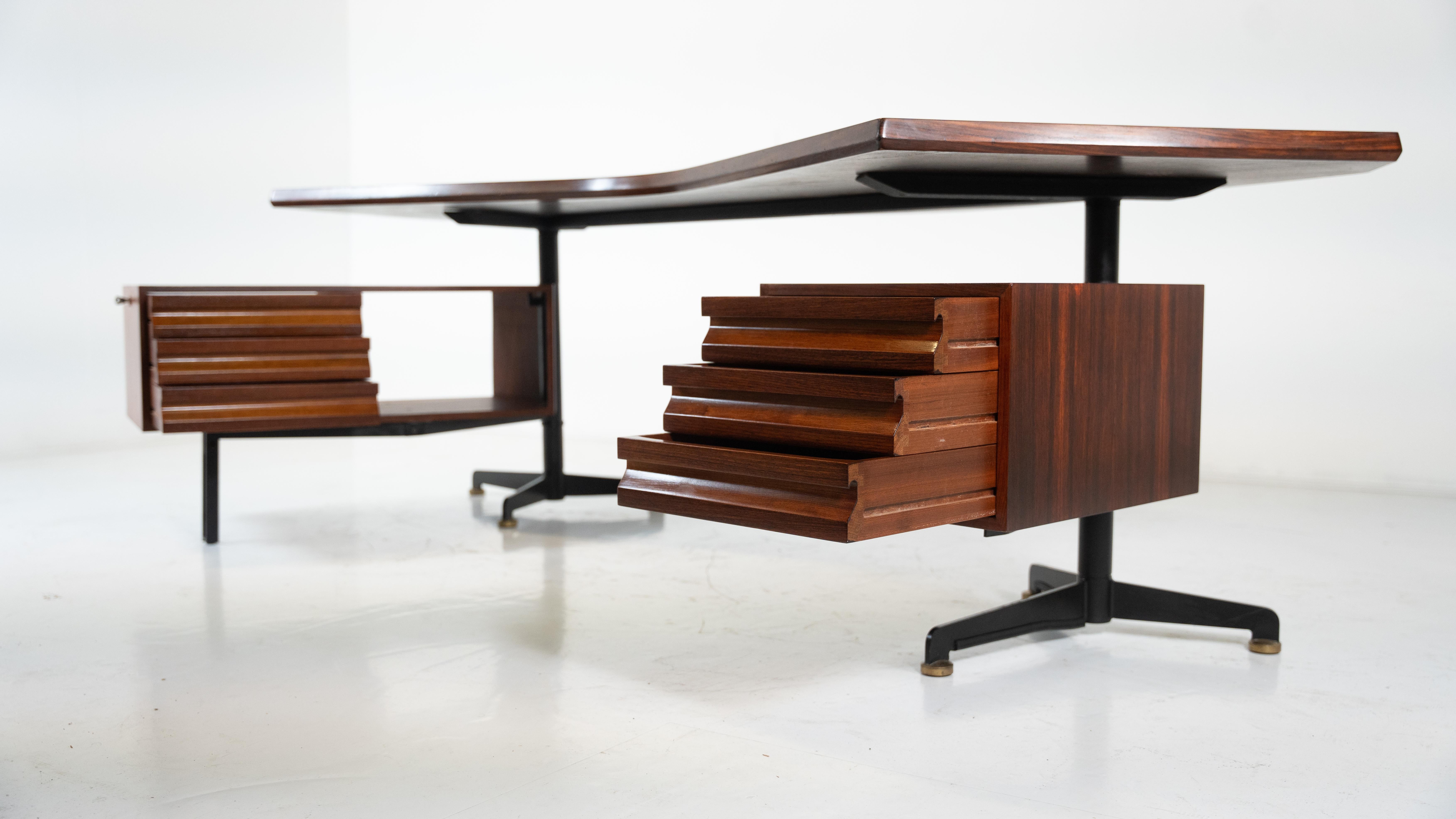 Boomerang T96 Desk by Osvaldo Borsani for Tecno, Italy, 1960s 2