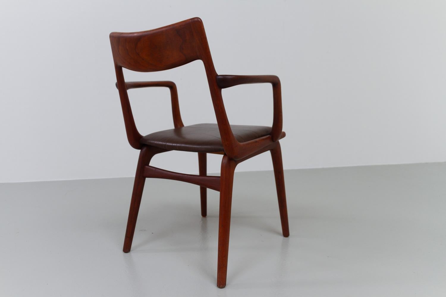 Boomerang Teakholz-Sessel von Alfred Christensen für Slagelse Møbelværk, 1960er Jahre im Angebot 8