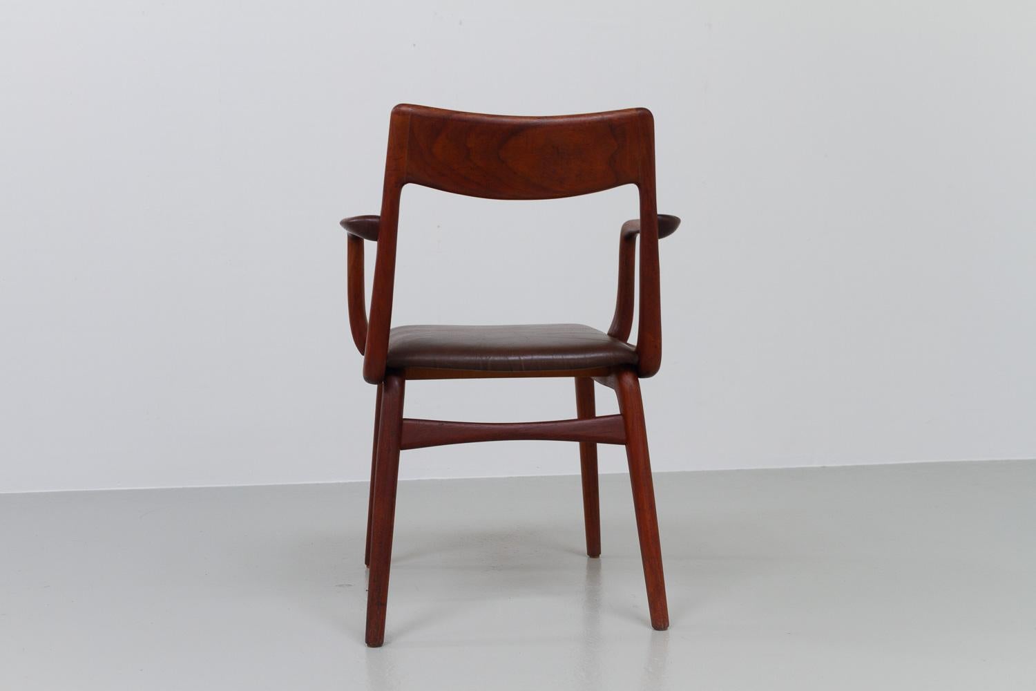 Boomerang Teakholz-Sessel von Alfred Christensen für Slagelse Møbelværk, 1960er Jahre im Angebot 11