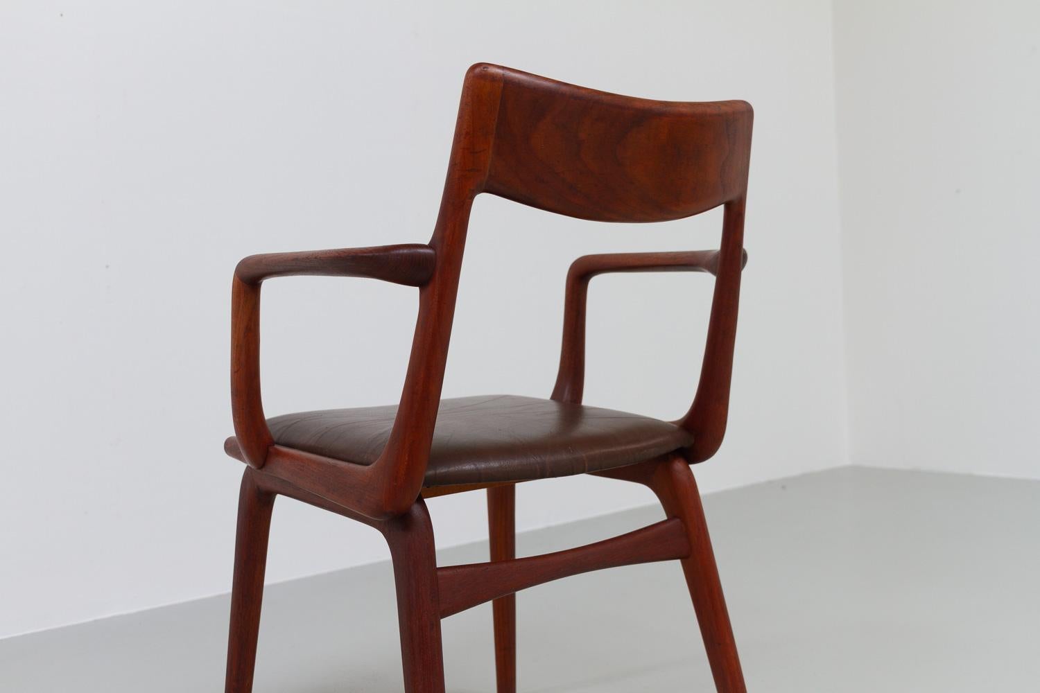 Boomerang Teakholz-Sessel von Alfred Christensen für Slagelse Møbelværk, 1960er Jahre im Angebot 12