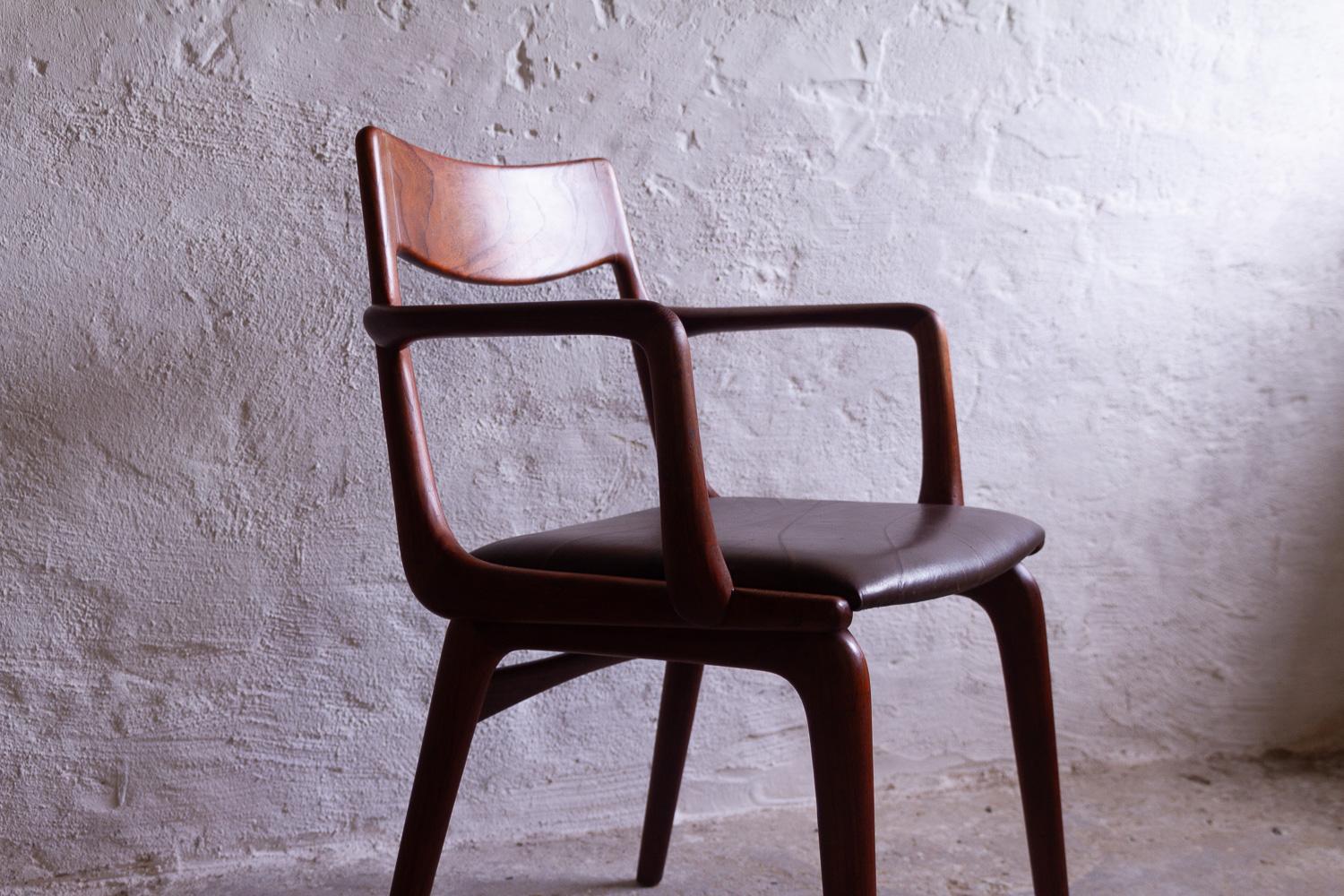 Boomerang Teak Armchair by Alfred Christensen for Slagelse Møbelværk, 1960s For Sale 2