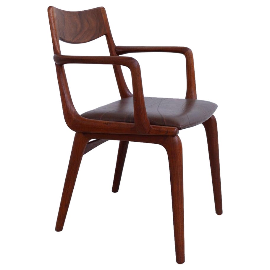 Poltrona Boomerang in teak di Alfred Christensen per Slagelse Møbelværk, anni '60 in vendita