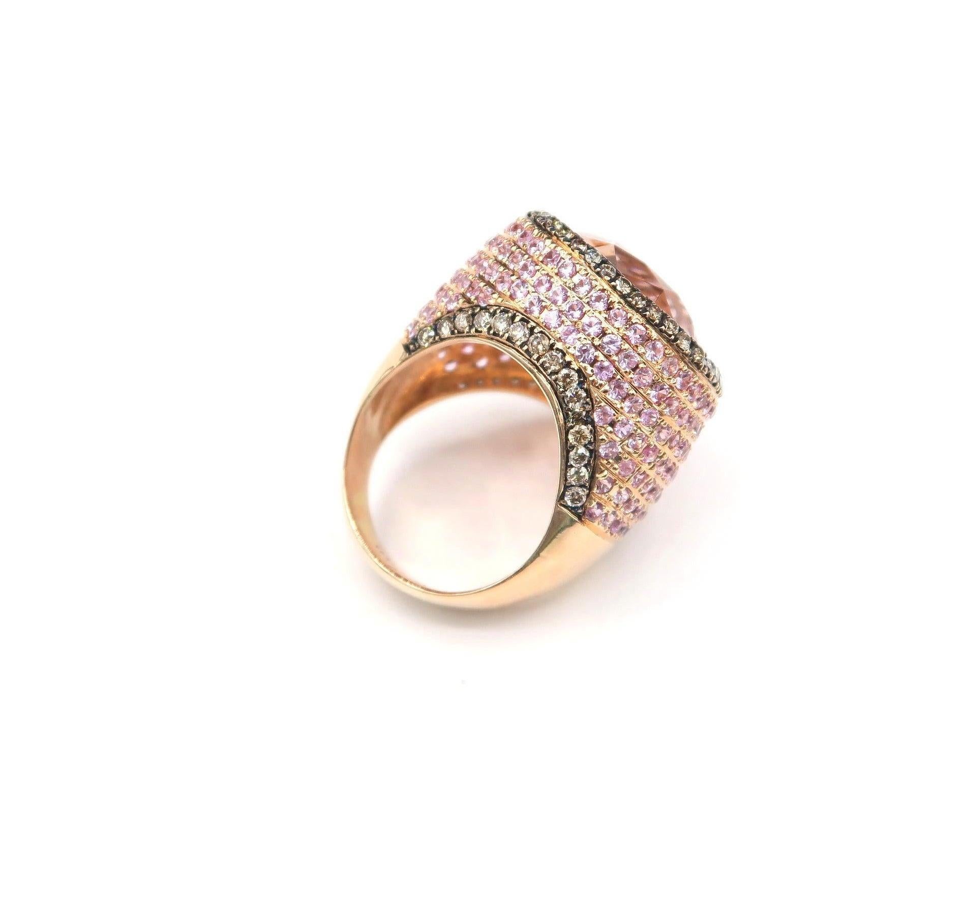 pear shaped pink sapphire ring