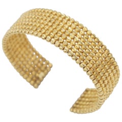 BOON 18K Gold Faceted Bead 7 Rows Bangle