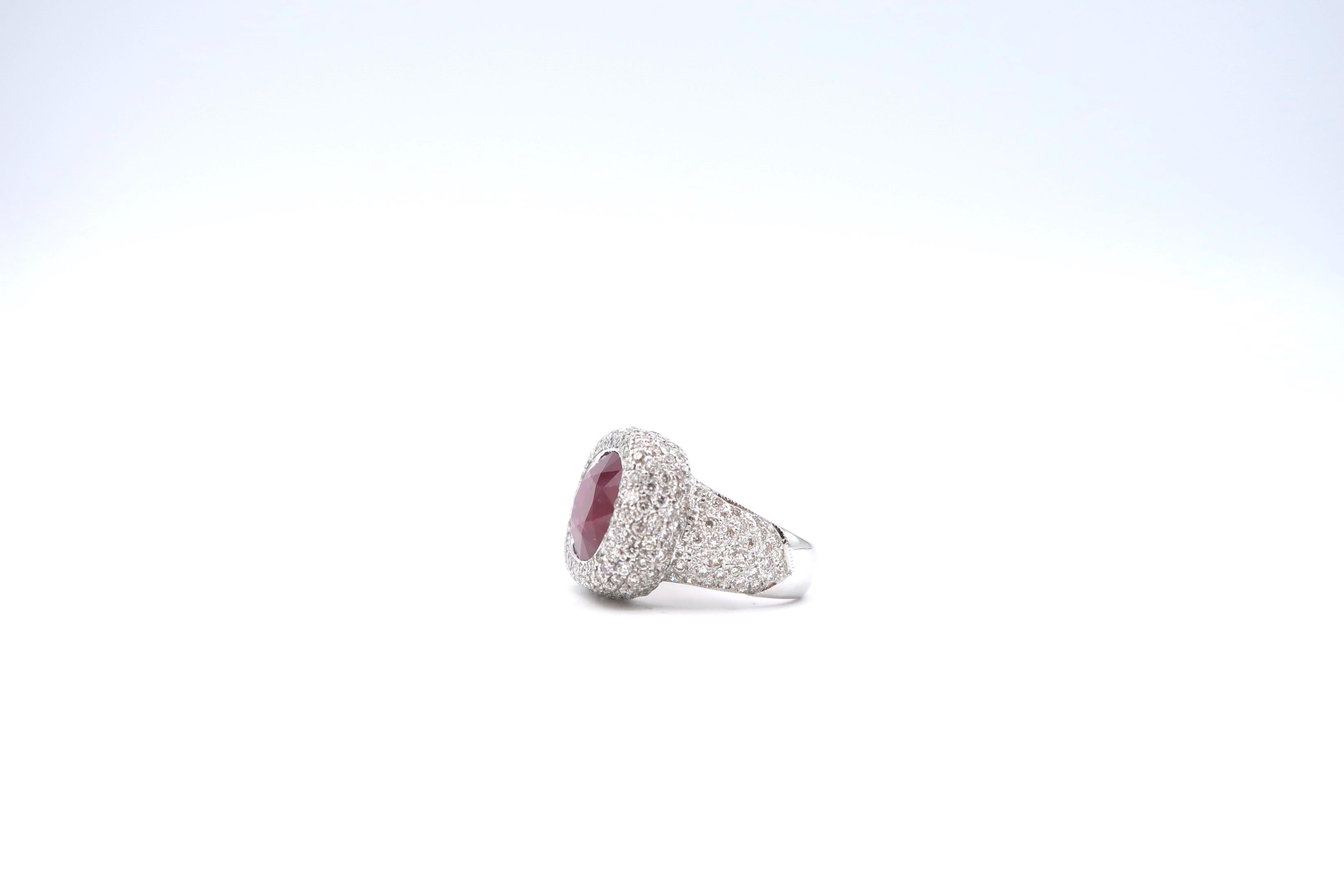 ruby and diamond pave ring