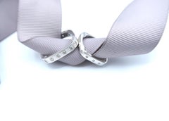 Boon Diamond Dotted Square Shaped Stackable Matte 18 Karat Gold Couple Bands