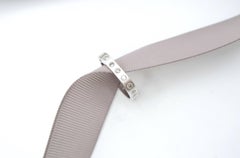 BOON Diamond Dotted Square Shaped Stackable Matte 18 Karat White Gold Band