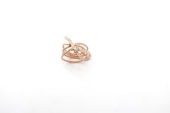 BOON 18K Rose Gold Rope and Diamond Bow Ring