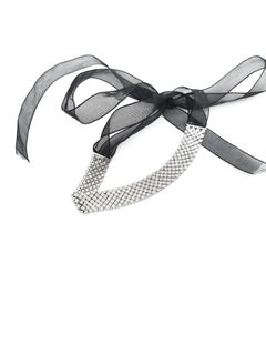 BOON Soft Wide Lattice Diamond Bracelet / Choker Necklace 18K White Gold