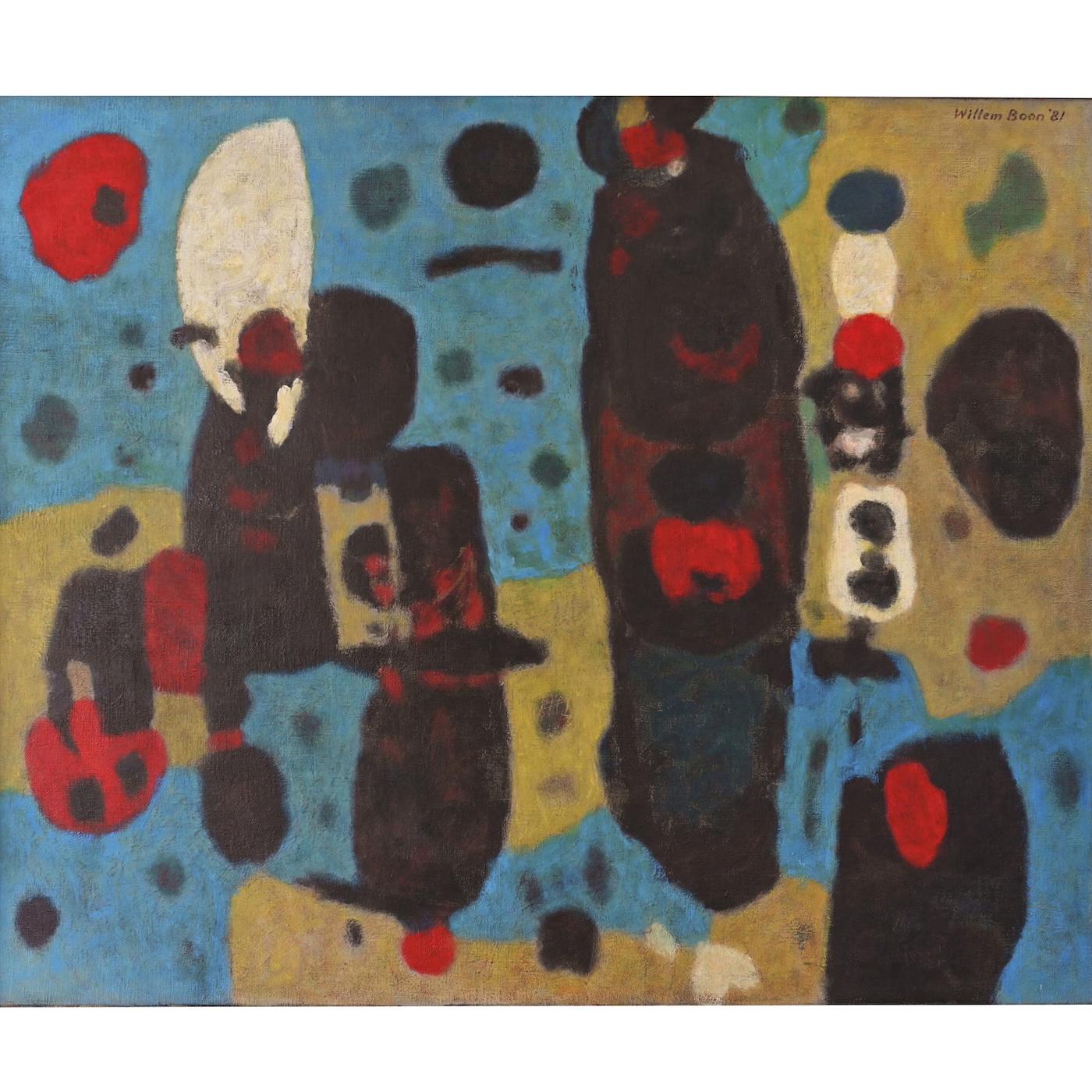 Abstrakte Kunst, Ölgemälde, BOON Willem (1902-1982) (Moderne) im Angebot