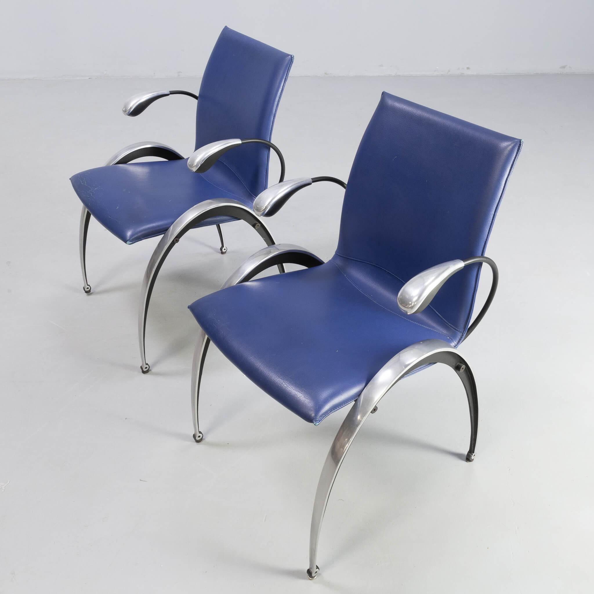Late 20th Century Boonzaaijer & Mazairac ‘totus sm10’ dining chairs for Hennie de Jong set/4