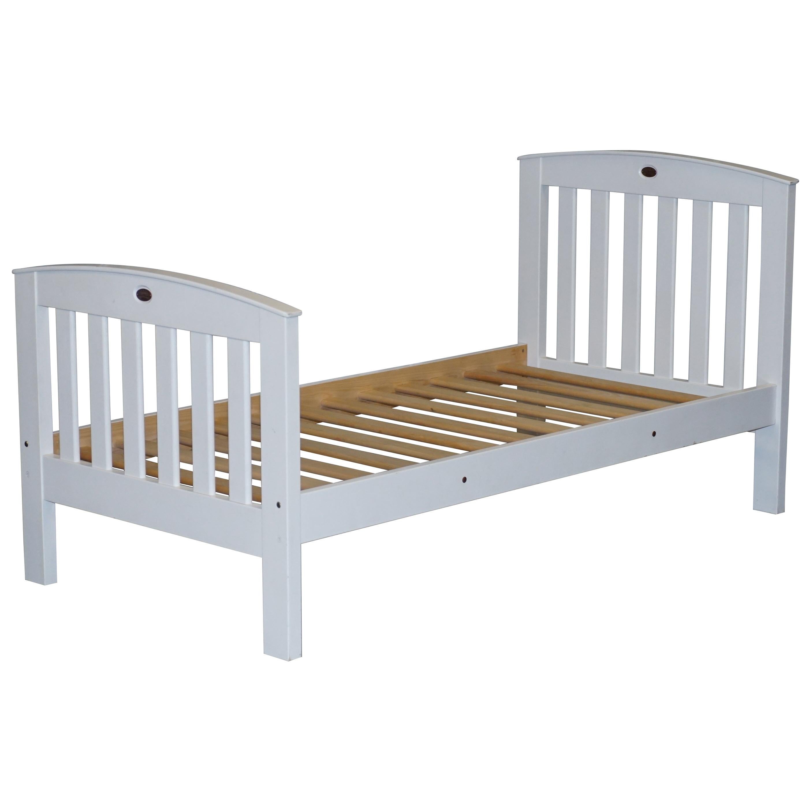 Cadre de lit simple pour enfant en pin peint en blanc de la collection Boori Country