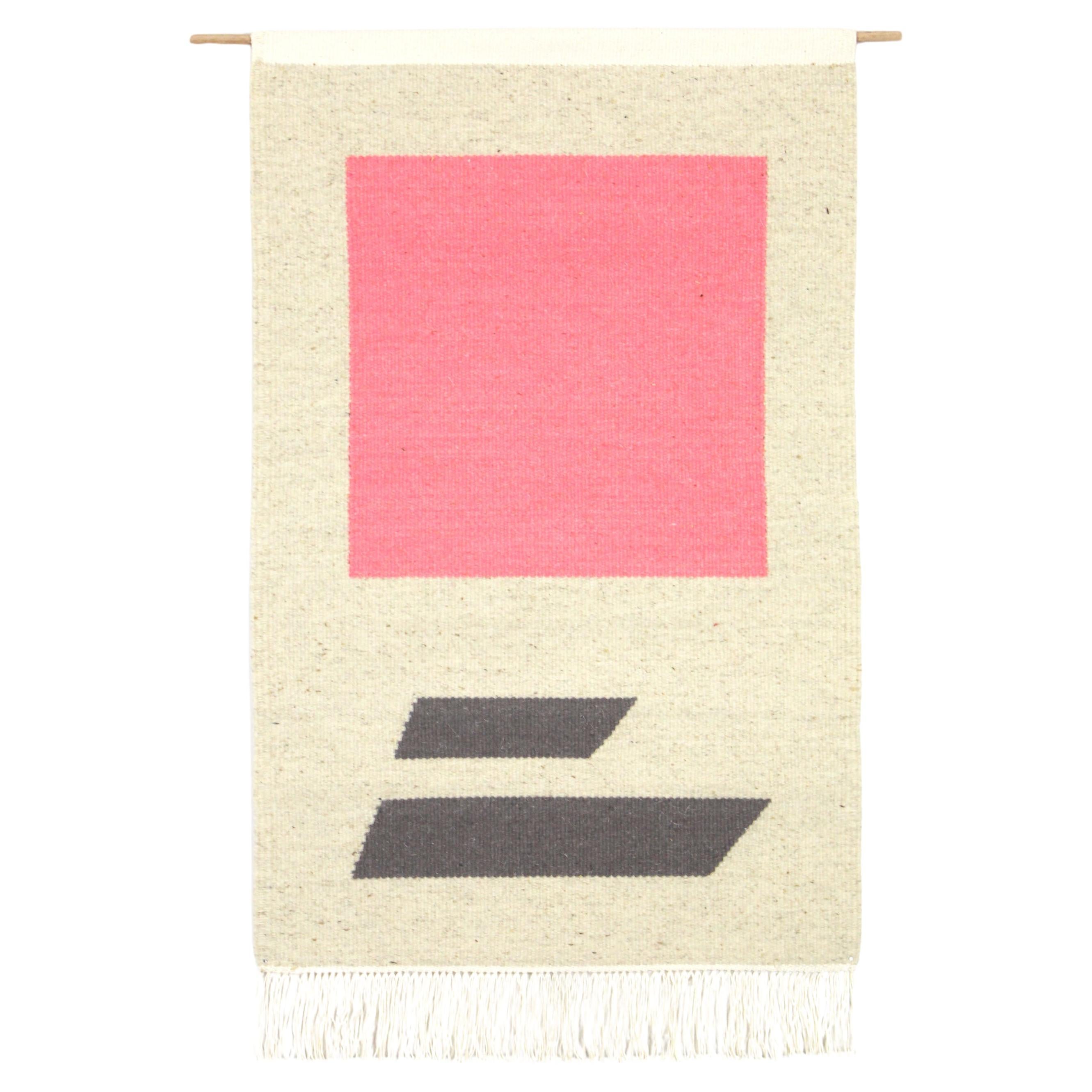 Boos Wool Tapestry, Contemporary Wall Hanging, Naturally Dyed and Handwoven For Sale