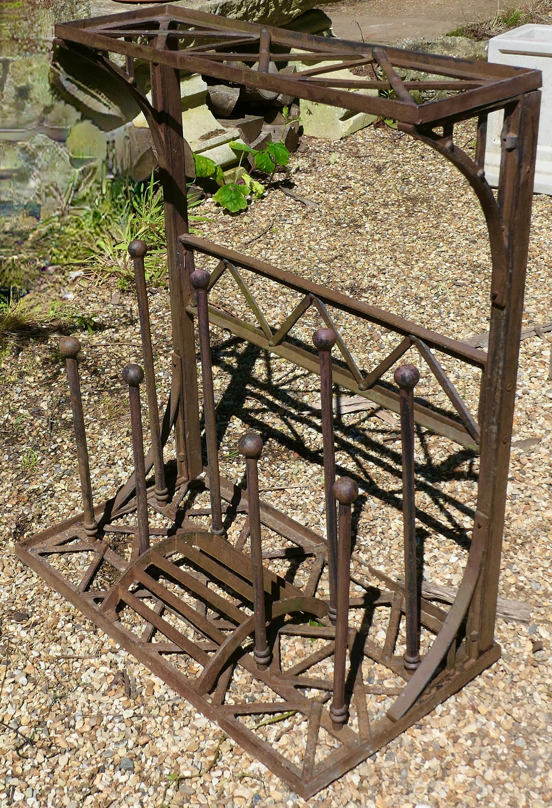 cast iron boot rack