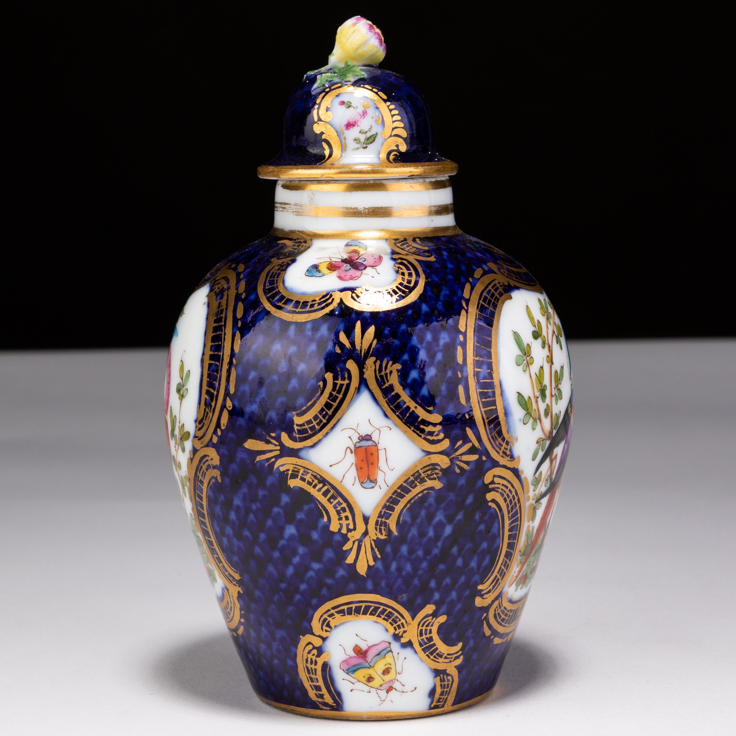 Booths Asiatic Pheasant Cobalt English Porcelain Lidded Vase 19th Century  In Good Condition For Sale In Nottingham, GB