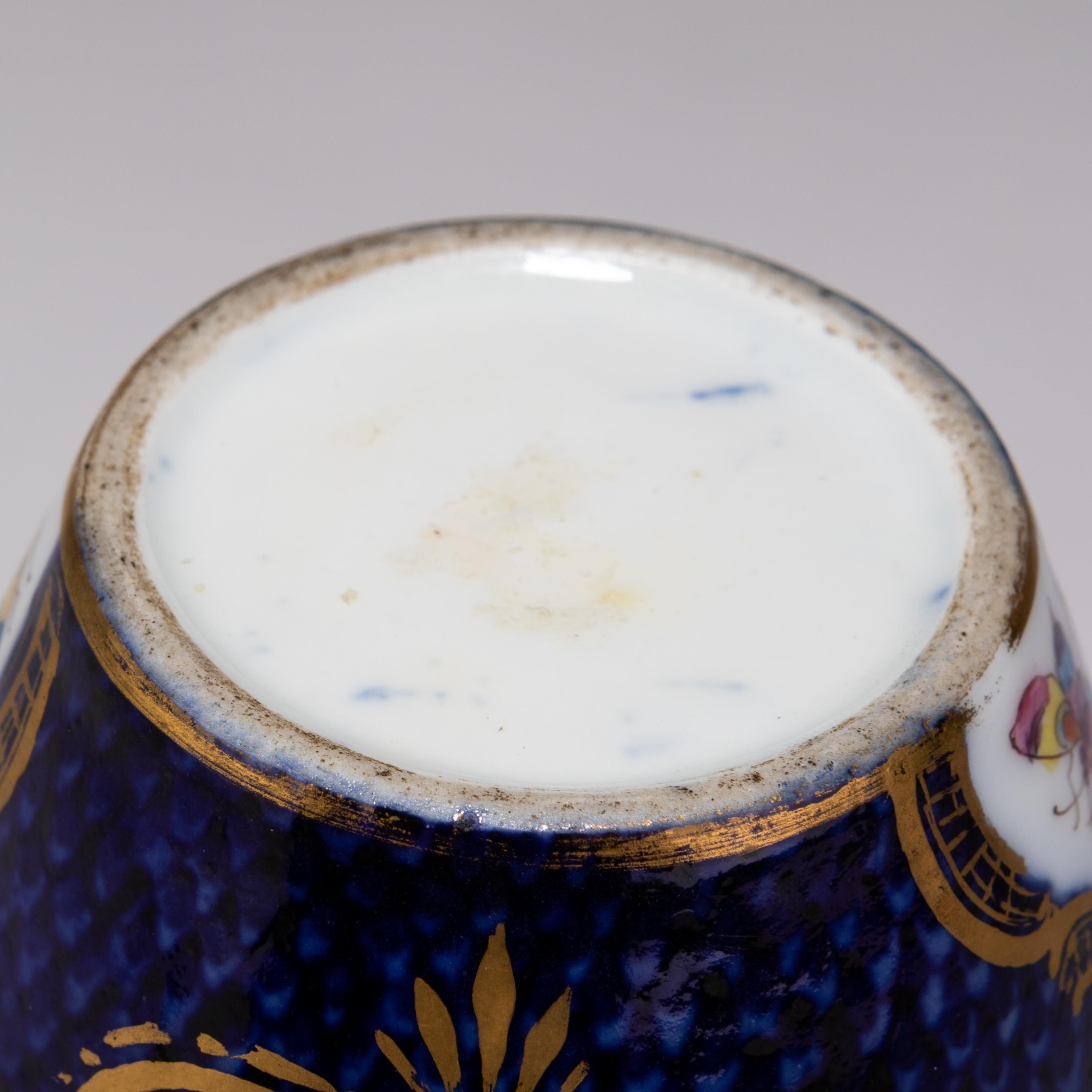 Booths Asiatic Pheasant Cobalt English Porcelain Lidded Vase 19th Century  For Sale 2