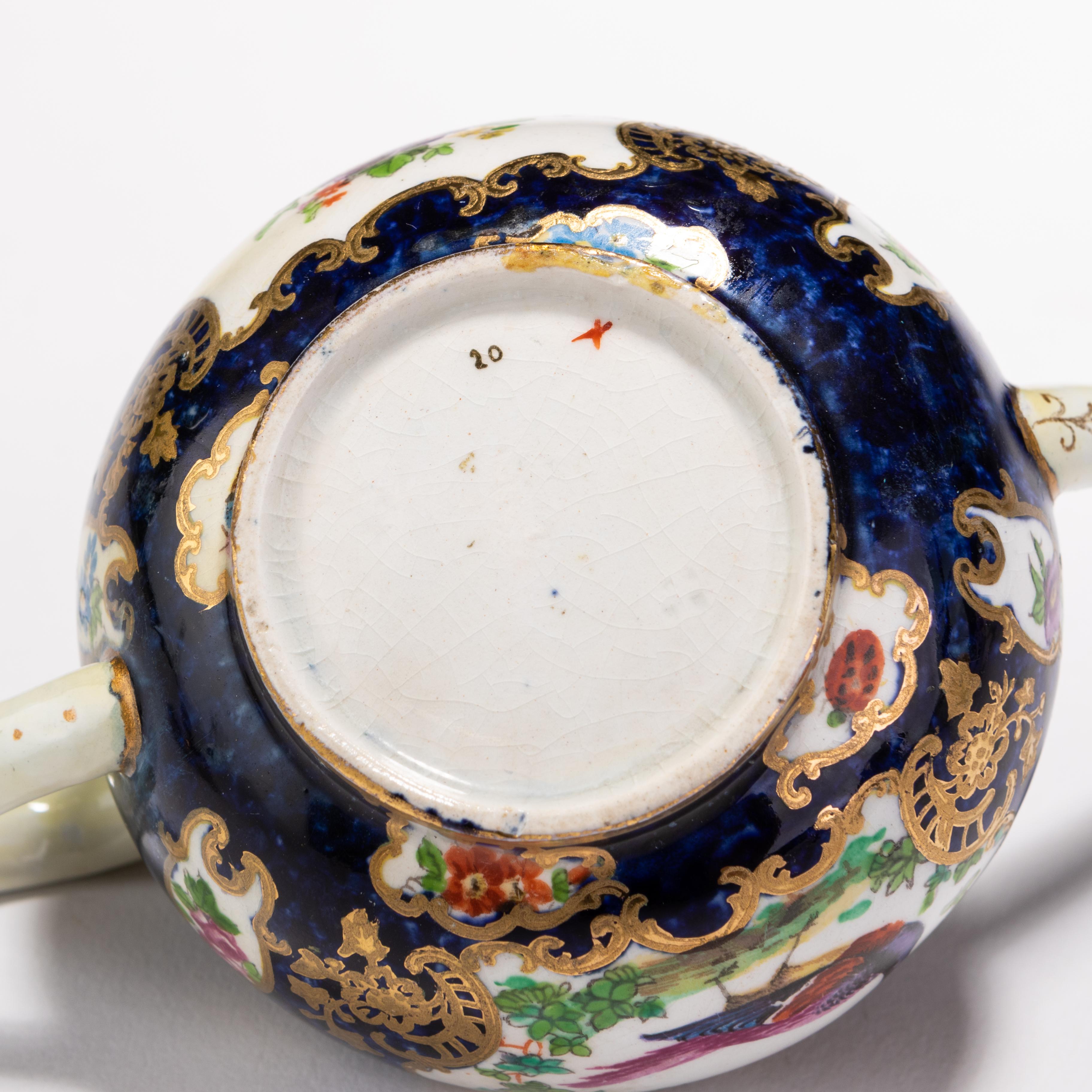 Booths Asiatic Pheasant Cobalt English Porcelain Teapot 19th Century  1
