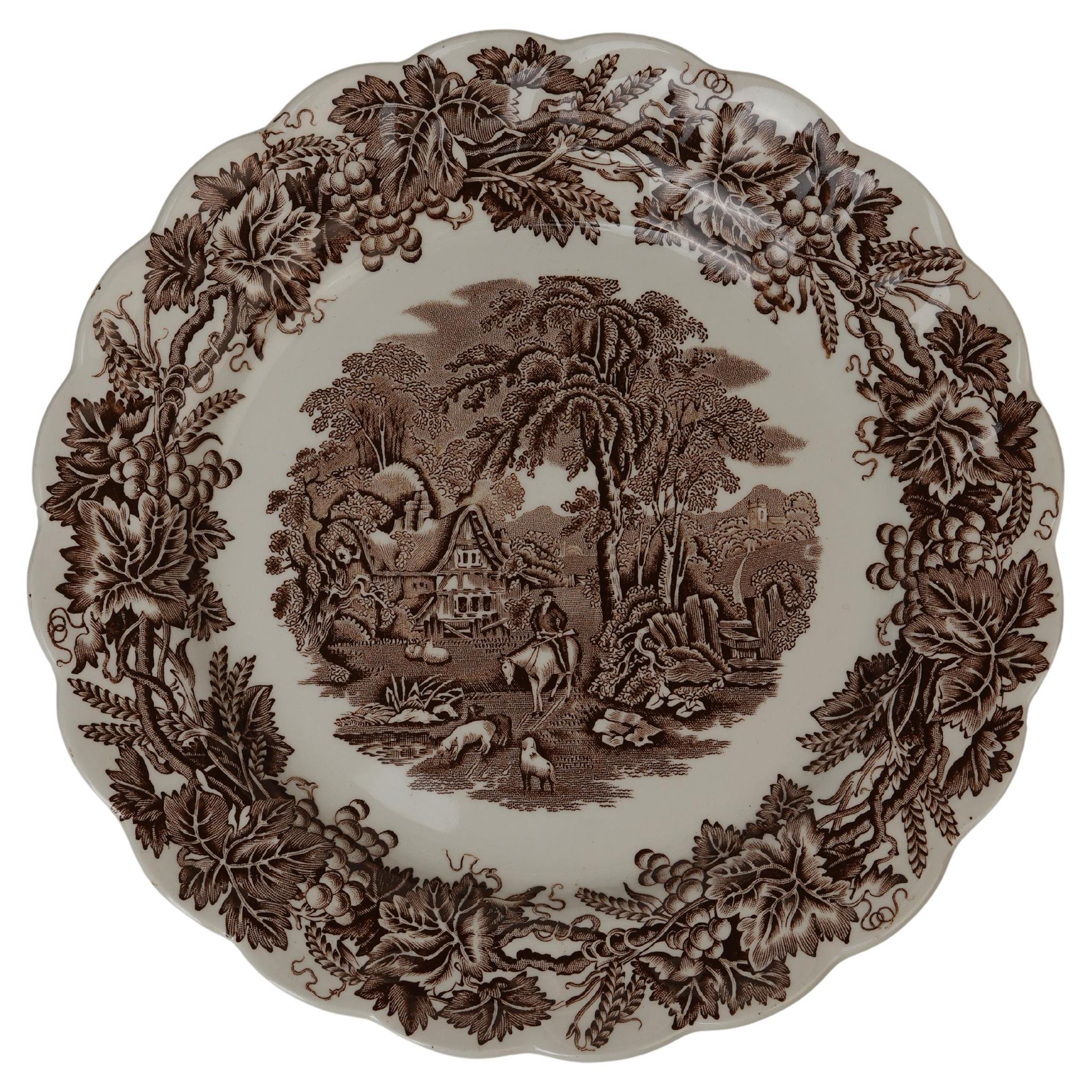 Booth
s "British Scenery" Dinner Plates  Set of 2 1920s