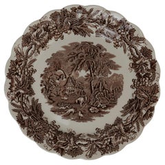 Booth
s "British Scenery" Dinner Plates  Set of 2 1920s