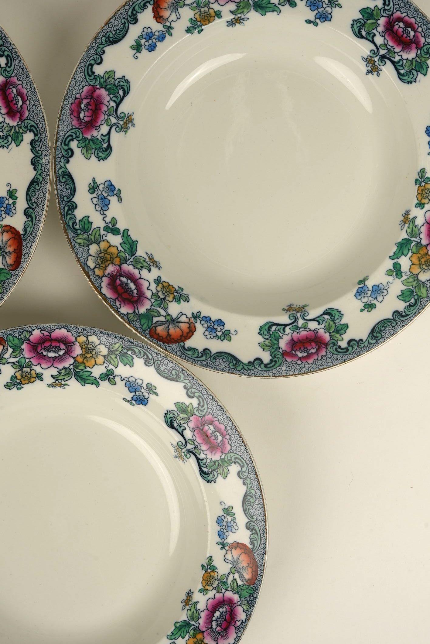 Booths 'Nankin' Floral Bowls – Whieldon Ware  Set of 3 For Sale 4