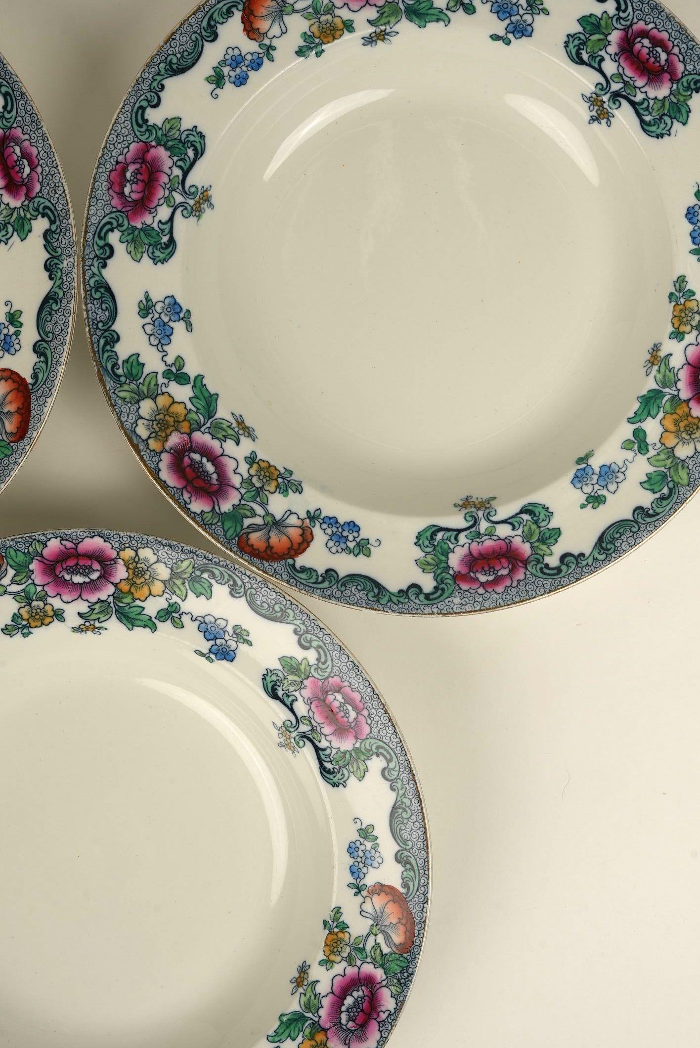 Booths 'Nankin' Floral Bowls – Whieldon Ware  Set of 3 For Sale 5